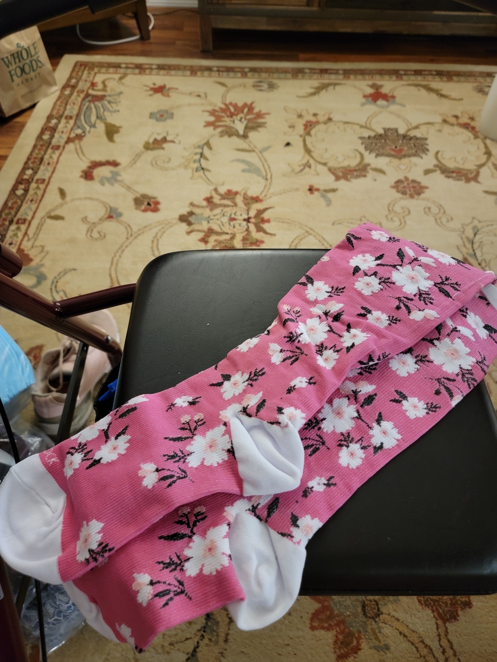 Womens Compression Floral Pink Socks -SZ 4XL Brand Unknown